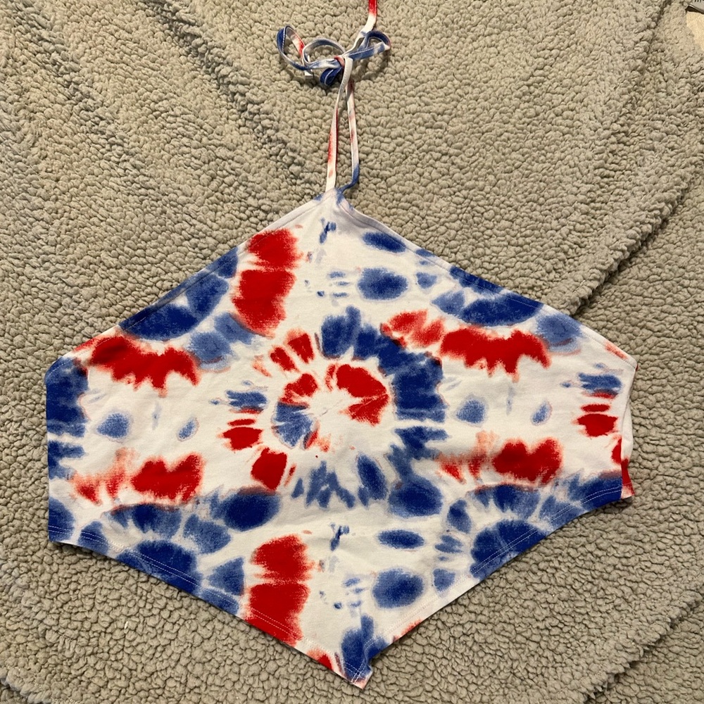 H&M Tie dye triangle crop top